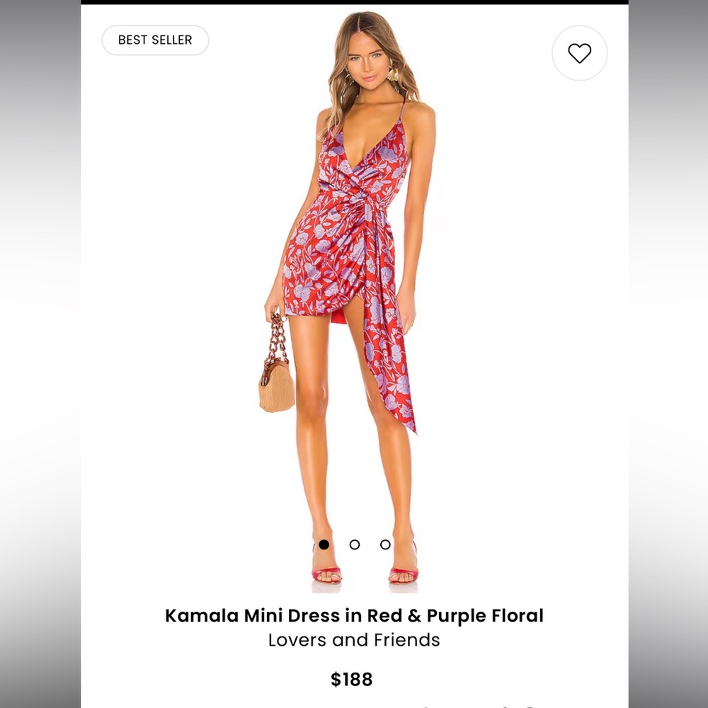 Lover and Friends Kamala Mini Dress in Red and Purple Floral
